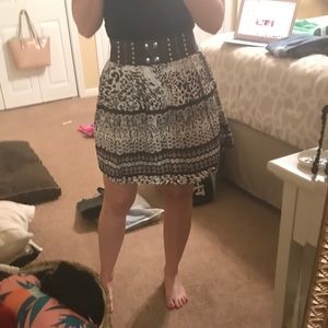 Brown skirt with belt